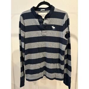 VTG Abercrombie & Fitch men’s XXL Muscle Fit Long Sleeve Shirt Y2K Grunge Preppy